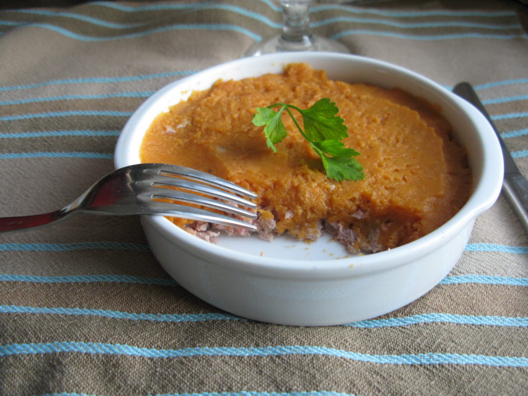 Hachis parmentier de veau au gingembre et patate douce