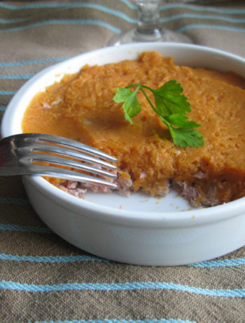 Hachis parmentier de veau au gingembre et patate douce