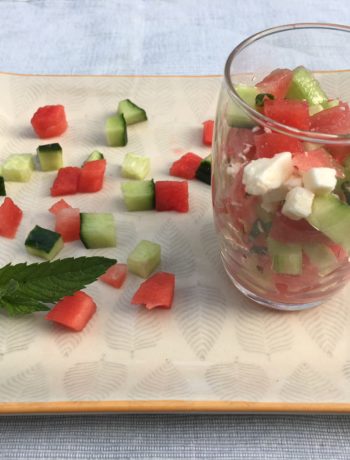 salade de pastèque concombre et feta