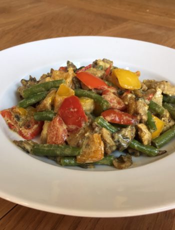 Curry de légumes au filet mignon de porc