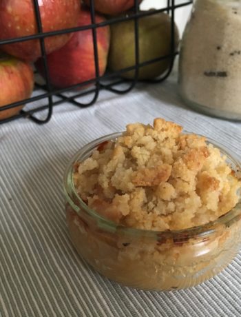 Crumble aux pommes et vanille