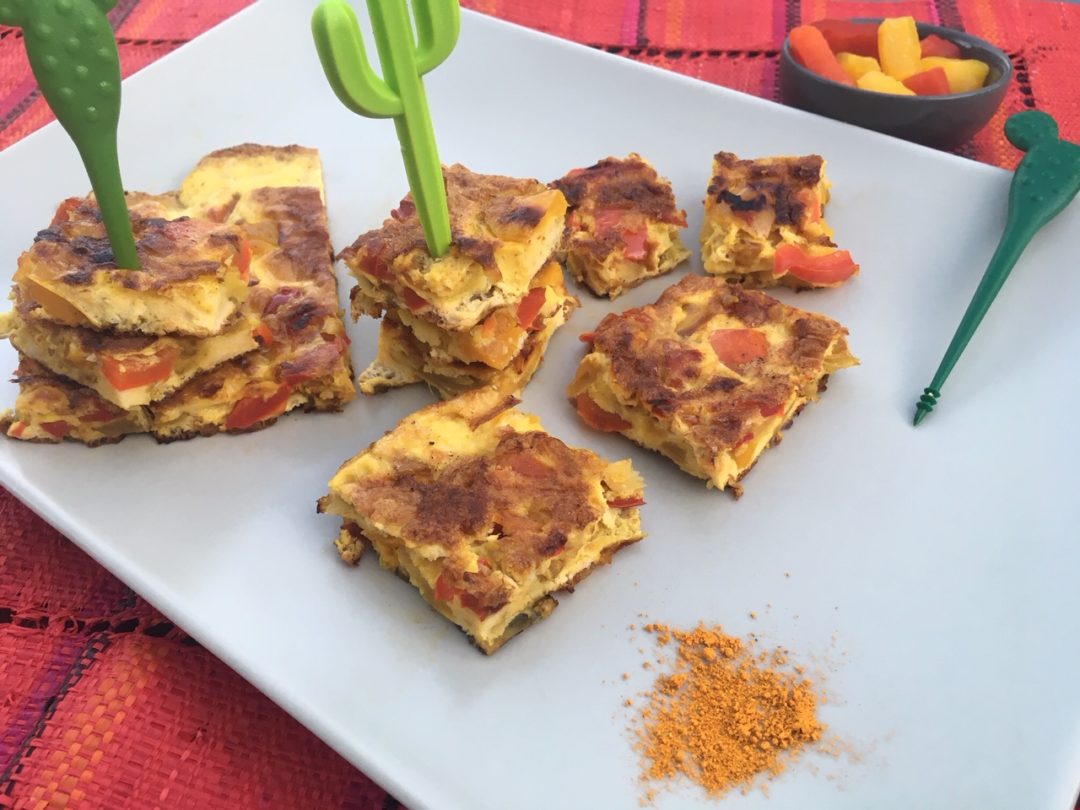 Tortilla aux poivrons et au curry