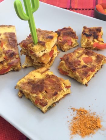 Tortilla aux poivrons et au curry