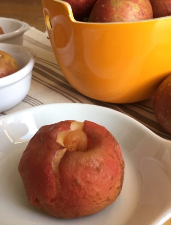 Pommes au four déguisées au fruits secs