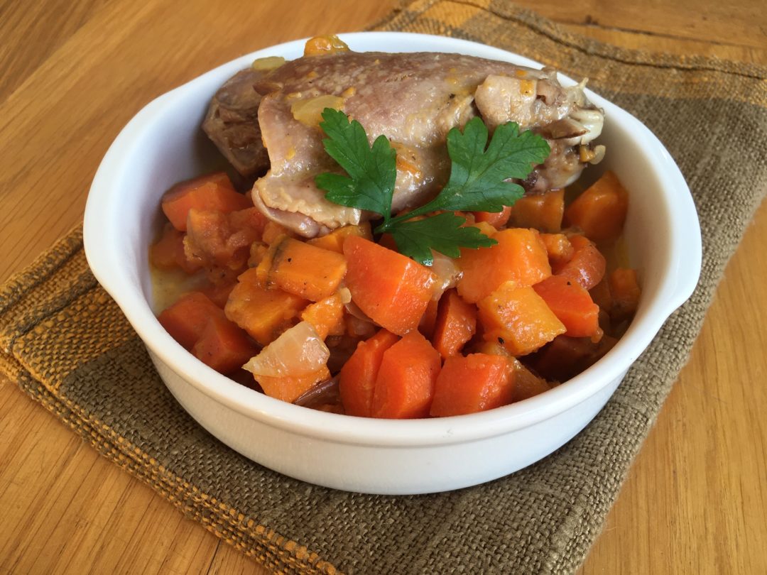 Mijoté de poulet à la carotte et patate douce