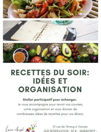 Atelier recettes et organisation pour les diners