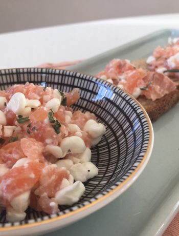 Tartinade au saumon fumé, cottage cheese et estragon