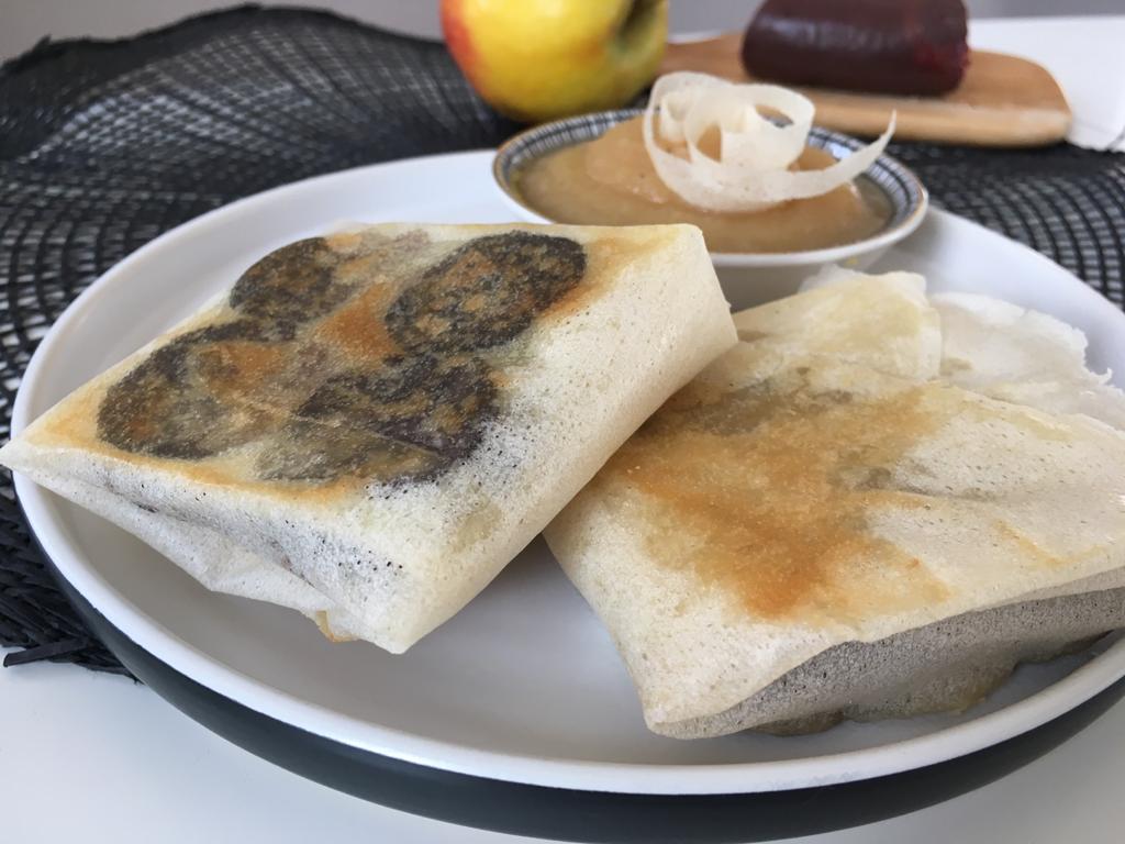 Brick au boudin et aux pommes