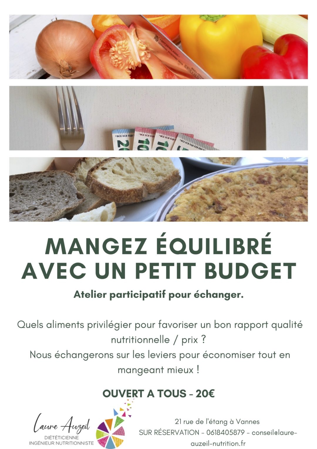 Atelier mangez équilibré avec un petit budget