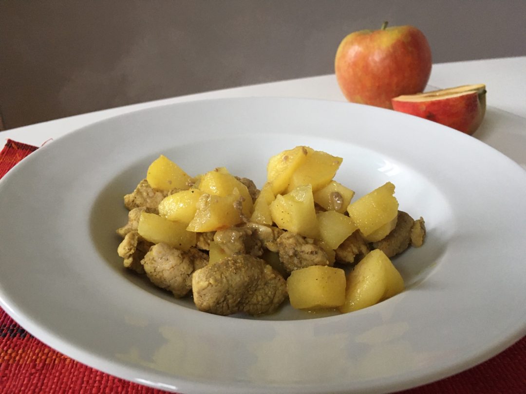 Porc au curry et aux pommes