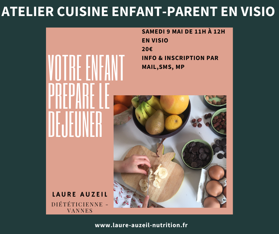 Atelier de cuisine enfant-parent en visio