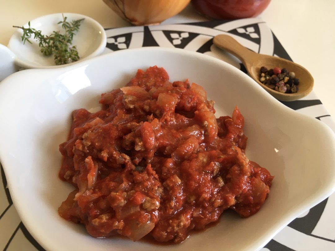 Sauce bolognaise de boeuf haché et tomate