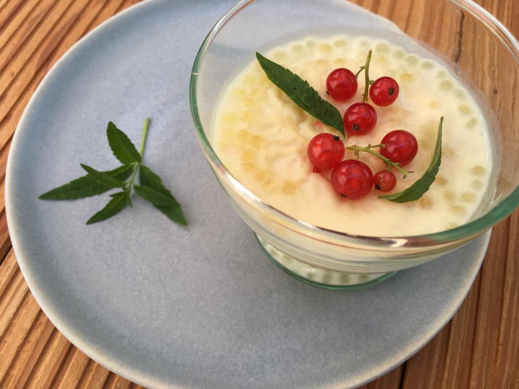 Dessert de tapioca à la verveine