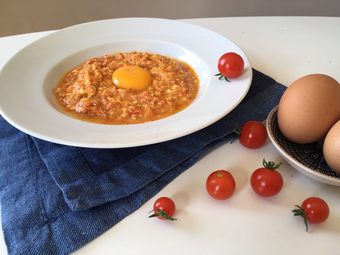 Oeuf miroir aux légumes