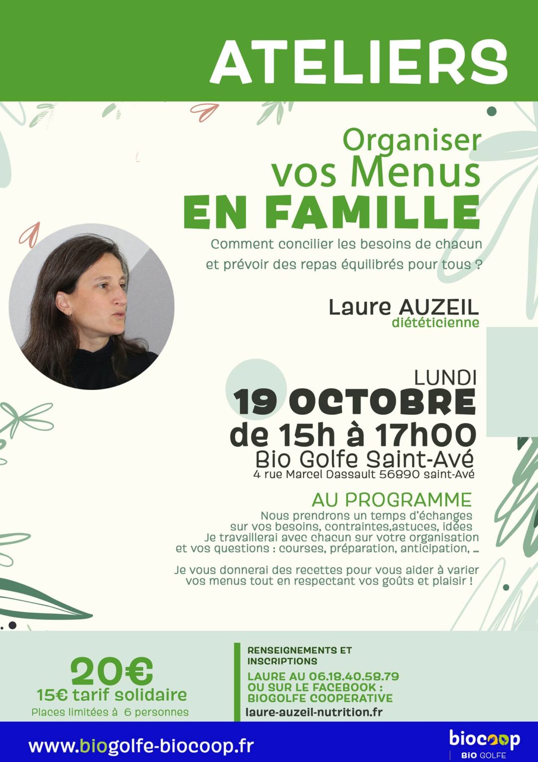 Atelier "Organisez vos menus pour toute la famille"