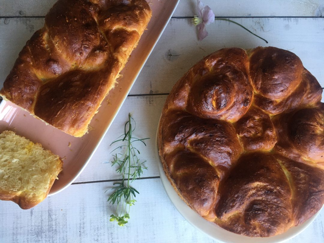 Brioche tressée et roulée maison