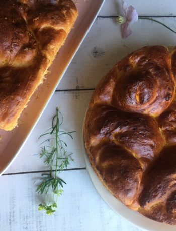 Brioche tressée et roulée maison