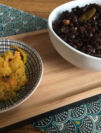 Lentilles aux achards de légumes